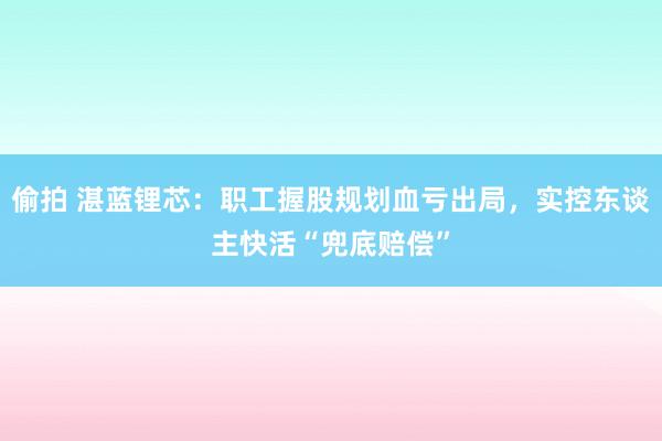 偷拍 湛蓝锂芯：职工握股规划血亏出局，实控东谈主快活“兜底赔偿”