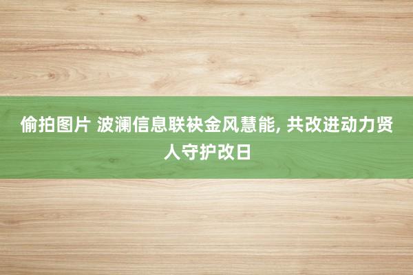 偷拍图片 波澜信息联袂金风慧能, 共改进动力贤人守护改日