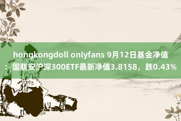 hongkongdoll onlyfans 9月12日基金净值：国联安沪深300ETF最新净值3.8158，跌0.43%