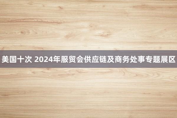 美国十次 2024年服贸会供应链及商务处事专题展区