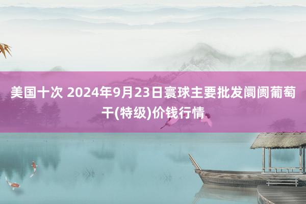 美国十次 2024年9月23日寰球主要批发阛阓葡萄干(特级)价钱行情