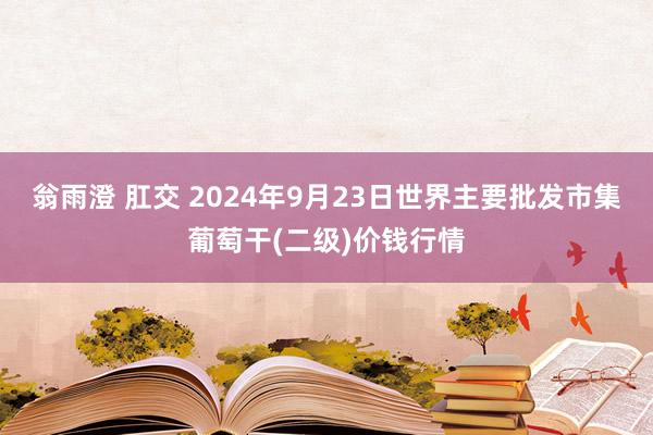 翁雨澄 肛交 2024年9月23日世界主要批发市集葡萄干(二级)价钱行情