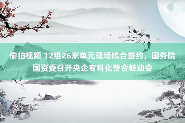 偷拍视频 12组26家单元现场鸠合签约，国务院国资委召开央企专科化整合鼓动会