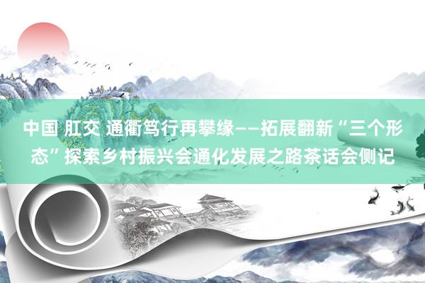 中国 肛交 通衢笃行再攀缘——拓展翻新“三个形态”探索乡村振兴会通化发展之路茶话会侧记