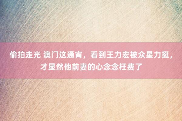 偷拍走光 澳门这通宵，看到王力宏被众星力挺，才显然他前妻的心念念枉费了