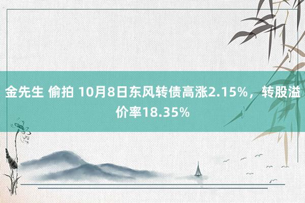 金先生 偷拍 10月8日东风转债高涨2.15%，转股溢价率18.35%