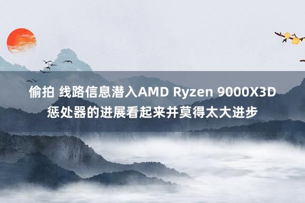 偷拍 线路信息潜入AMD Ryzen 9000X3D惩处器的进展看起来并莫得太大进步