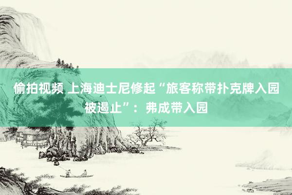 偷拍视频 上海迪士尼修起“旅客称带扑克牌入园被遏止”：弗成带入园