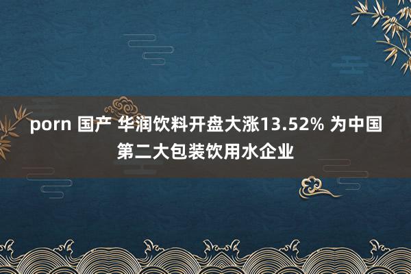 porn 国产 华润饮料开盘大涨13.52% 为中国第二大包装饮用水企业