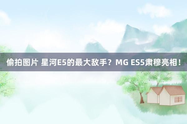 偷拍图片 星河E5的最大敌手？MG ES5肃穆亮相！