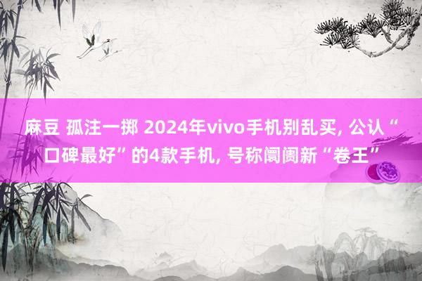 麻豆 孤注一掷 2024年vivo手机别乱买, 公认“口碑最好”的4款手机, 号称阛阓新“卷王”