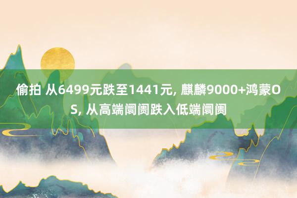 偷拍 从6499元跌至1441元， 麒麟9000+鸿蒙OS， 从高端阛阓跌入低端阛阓