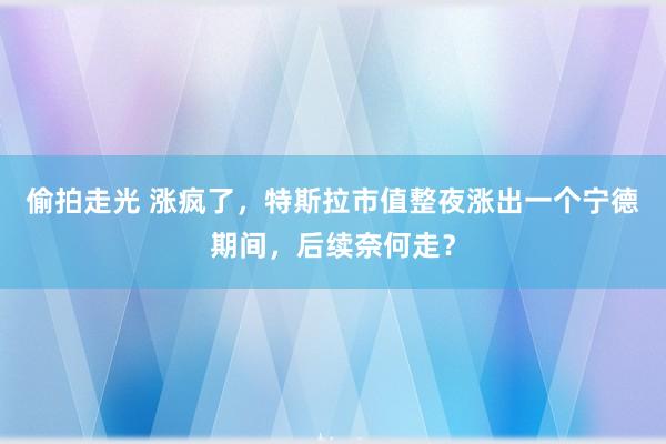 偷拍走光 涨疯了，特斯拉市值整夜涨出一个宁德期间，后续奈何走？