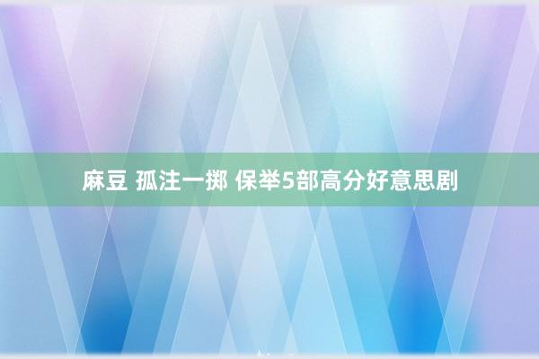 麻豆 孤注一掷 保举5部高分好意思剧