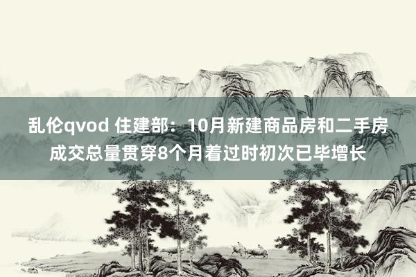 乱伦qvod 住建部：10月新建商品房和二手房成交总量贯穿8个月着过时初次已毕增长