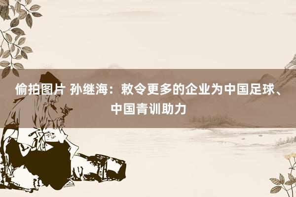 偷拍图片 孙继海：敕令更多的企业为中国足球、中国青训助力