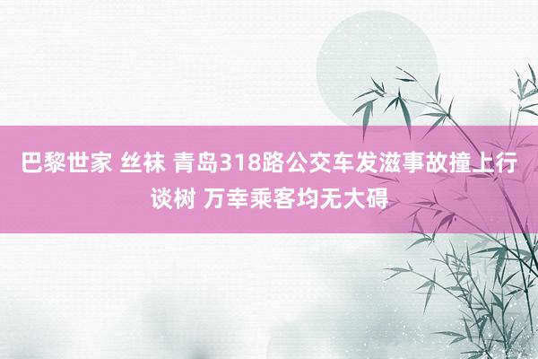 巴黎世家 丝袜 青岛318路公交车发滋事故撞上行谈树 万幸乘客均无大碍