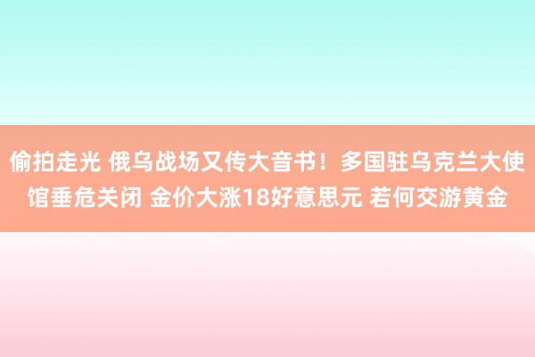 偷拍走光 俄乌战场又传大音书！多国驻乌克兰大使馆垂危关闭 金价大涨18好意思元 若何交游黄金