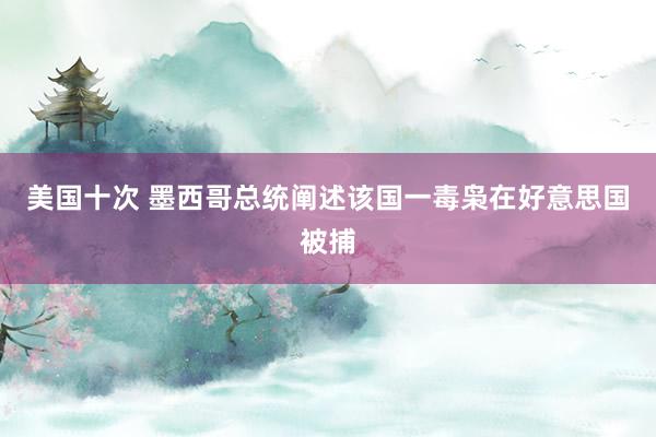 美国十次 墨西哥总统阐述该国一毒枭在好意思国被捕