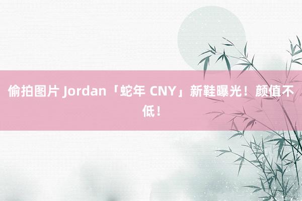 偷拍图片 Jordan「蛇年 CNY」新鞋曝光！颜值不低！