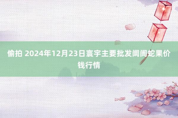 偷拍 2024年12月23日寰宇主要批发阛阓蛇果价钱行情