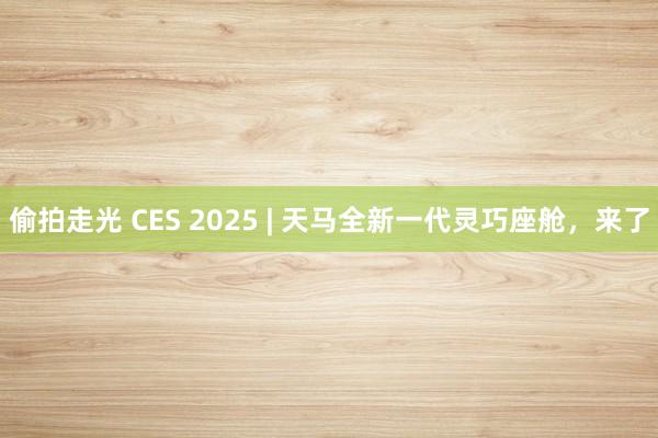 偷拍走光 CES 2025 | 天马全新一代灵巧座舱，来了