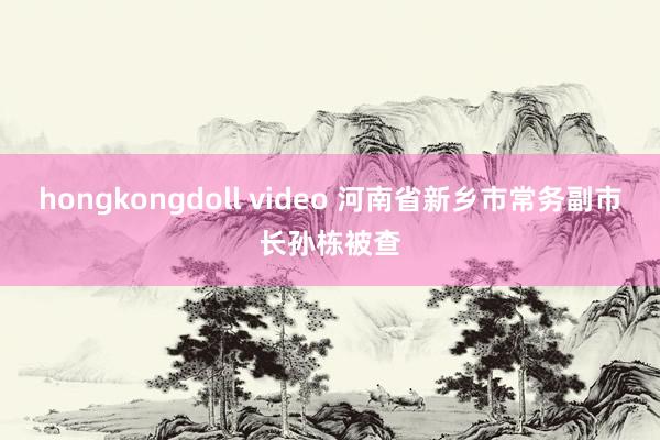 hongkongdoll video 河南省新乡市常务副市长孙栋被查