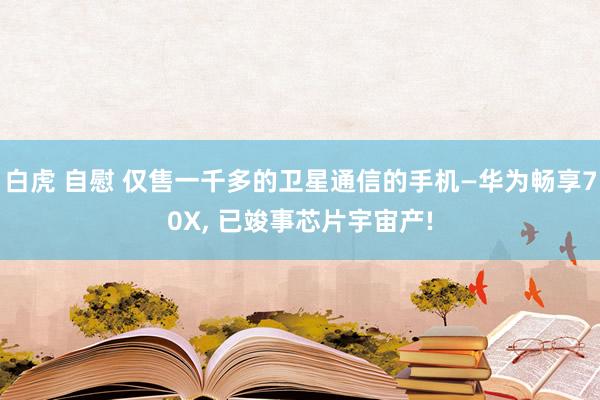 白虎 自慰 仅售一千多的卫星通信的手机—华为畅享70X, 已竣事芯片宇宙产!